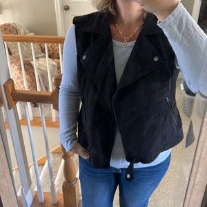 RD Style faux suede moto vest